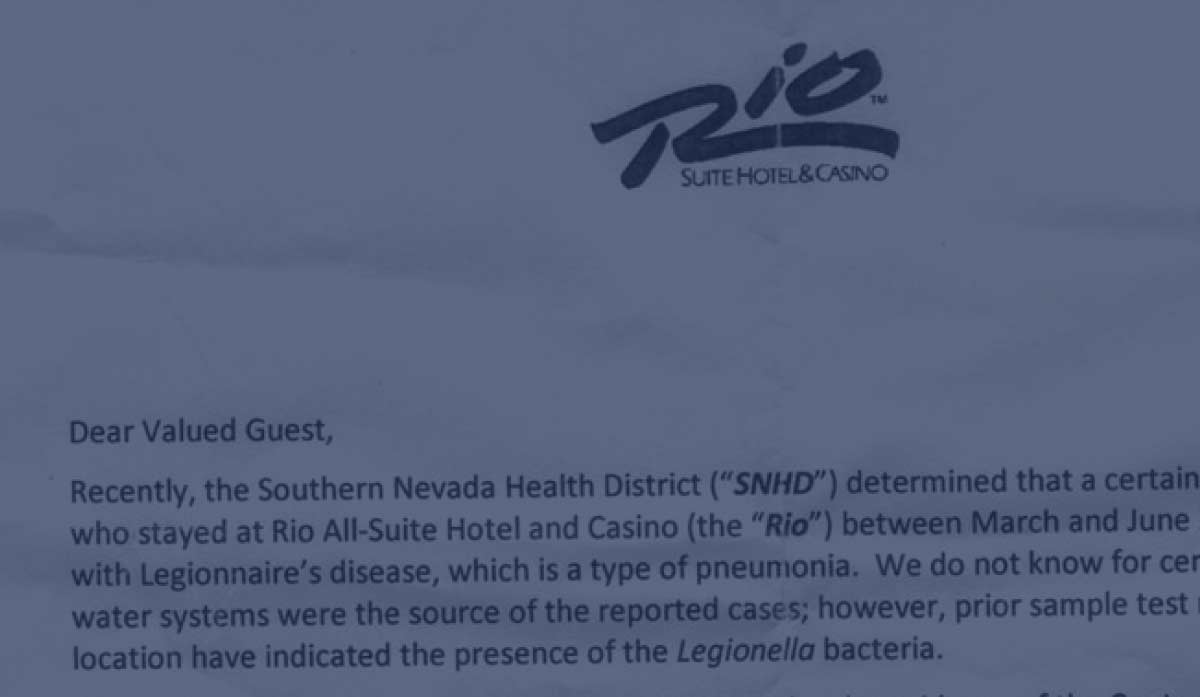 Cases of Legionnaires' disease linked to two Las Vegas hotels